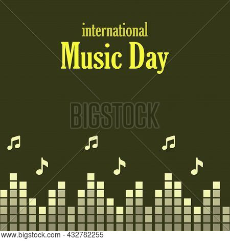 World Music Day With Yellow Base Color