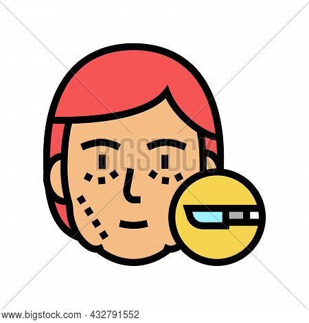 Plastic Surgery Color Icon Vector. Plastic Surgery Sign. Isolated Symbol Illustration