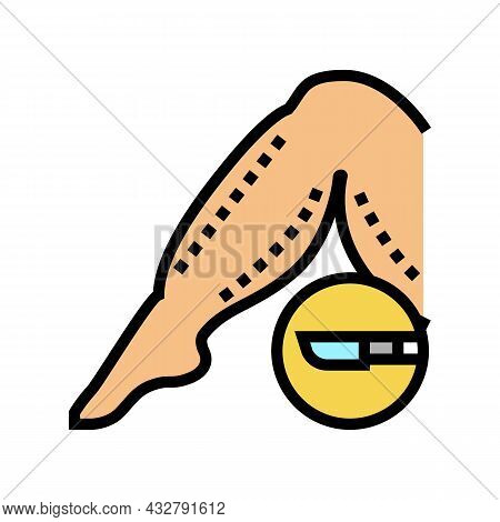 Leg Plastic Surgery Color Icon Vector. Leg Plastic Surgery Sign. Isolated Symbol Illustration