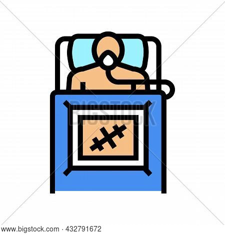 Patient Surgery Color Icon Vector. Patient Surgery Sign. Isolated Symbol Illustration