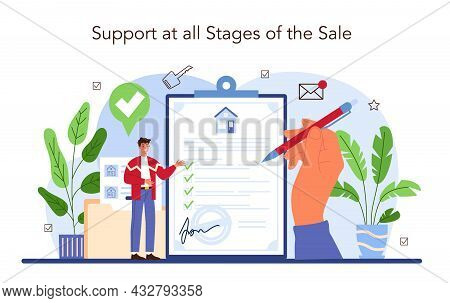 Real Estate Agency Service. Assistance In Property Selling, Buyer