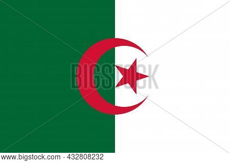 National Flag People's Democratic Republic Of Algeria - Vector, Akenyal En Dzayer