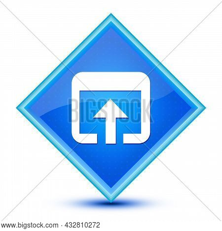 Open In Browser Icon Isolated On Special Blue Diamond Button Illustration