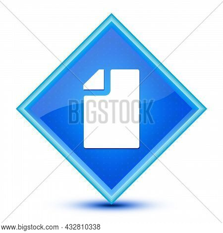 Page Icon Isolated On Special Blue Diamond Button Illustration