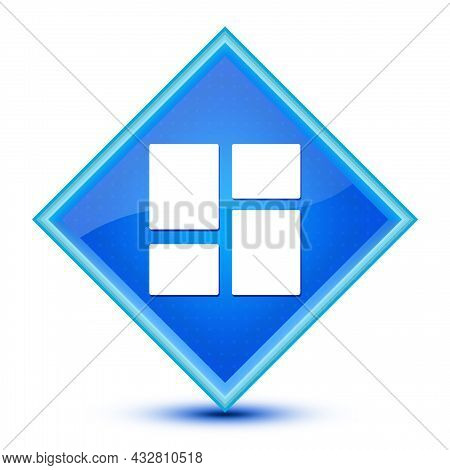 Dashboard Icon Isolated On Special Blue Diamond Button Illustration