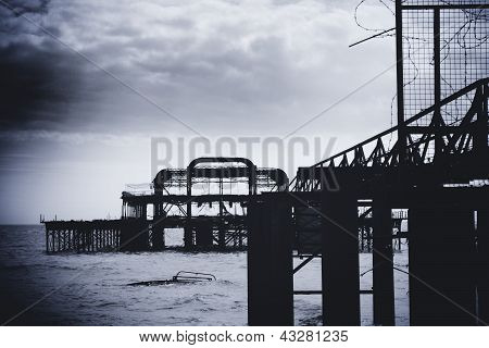 Zbytky západní molo Brighton