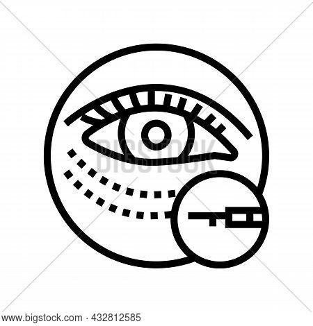 Eye Surgery Line Icon Vector. Eye Surgery Sign. Isolated Contour Symbol Black Illustration