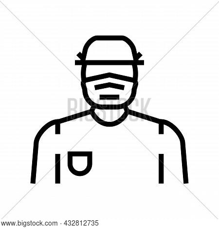 Doctor Surgery Line Icon Vector. Doctor Surgery Sign. Isolated Contour Symbol Black Illustration