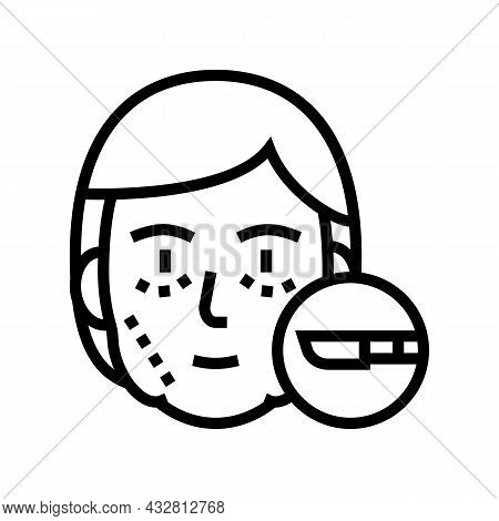 Plastic Surgery Line Icon Vector. Plastic Surgery Sign. Isolated Contour Symbol Black Illustration
