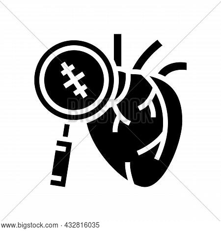 Heart Surgery Glyph Icon Vector. Heart Surgery Sign. Isolated Contour Symbol Black Illustration
