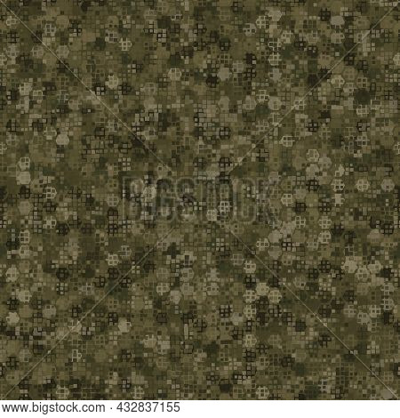 Texture Military Camouflage Seamless Pattern. Abstract Army Vector Illustration