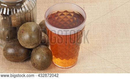 Monk Fruit Or Luo Han Guo. Dried Fruits For Healthy Sweetener Drink.