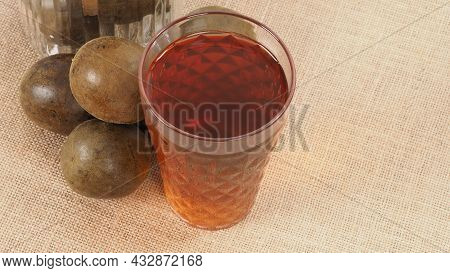 Monk Fruit Or Luo Han Guo. Dried Fruits For Healthy Sweetener Drink.