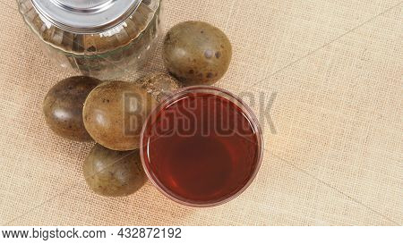 Monk Fruit Or Luo Han Guo. Dried Fruits For Healthy Sweetener Drink.