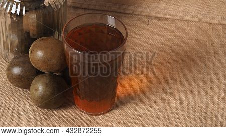Monk Fruit Or Luo Han Guo. Dried Fruits For Healthy Sweetener Drink.