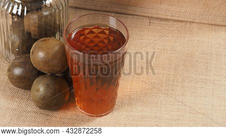 Monk Fruit Or Luo Han Guo. Dried Fruits For Healthy Sweetener Drink.