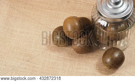 Monk Fruit Or Luo Han Guo. Dried Fruits For Healthy Sweetener Drink.