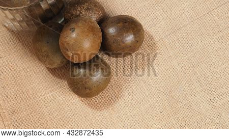 Monk Fruit Or Luo Han Guo. Dried Fruits For Healthy Sweetener Drink.