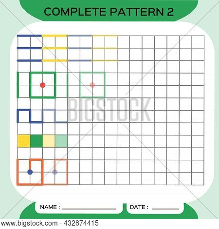 Repeat Pattern, Pazzle. Copy Picture. Special For Preschool Kids. Printable Kids Worksheet For Pract