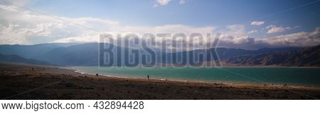Panoramic View To Orto-tokoy Reservoir At Chu River , Naryn, Kyrgyzstan