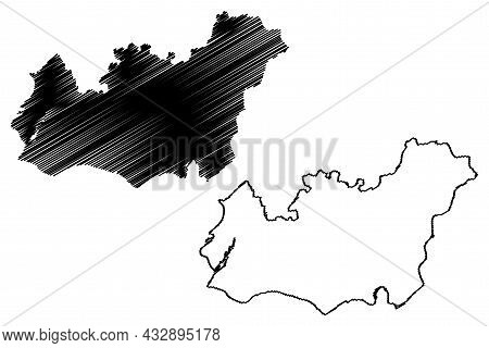 Anand District (gujarat State, Republic Of India) Map Vector Illustration, Scribble Sketch Anand Map