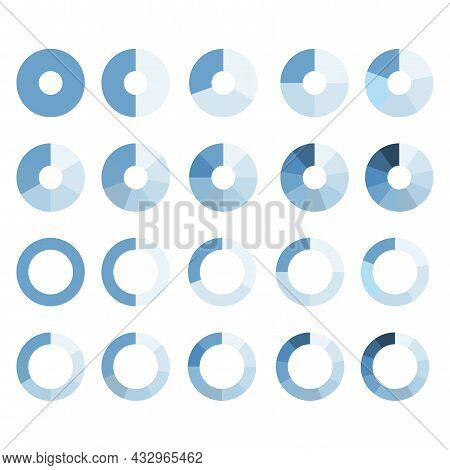Segment Infographic. Blue Circle. Infographic Circle. Process Chart. Circle Diagram. Vector Illustra