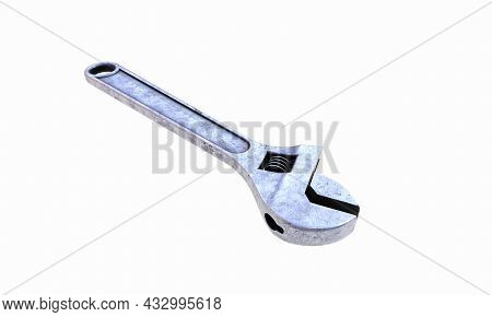 Adjustable Wrench 3d Render Isolated On White Background Without A Shadow