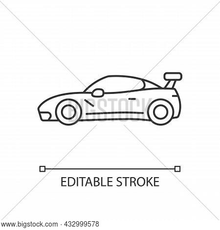 Supercar Linear Icon. High-performance Luxury Sports Vehicle. Exotic Car. World-class Auto. Thin Lin