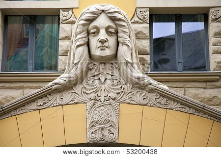 Riga , Latvia. Typical architectural details