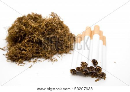 Cigarettes with darning tobacco
