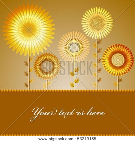 Card with camomile