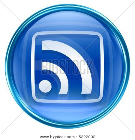 Wi-fi icona blu, isolato su sfondo bianco