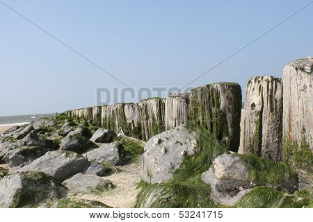 breakwater on the beach