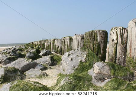 breakwater on the beach