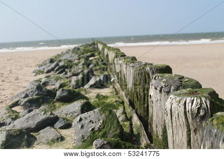 breakwater on the beach