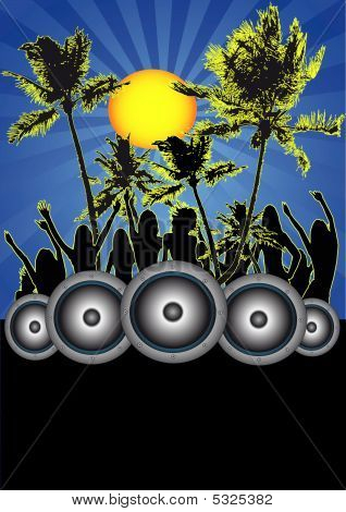 Fiesta retro Am Strand Musikbox