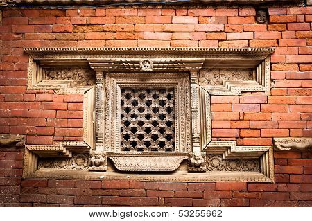 Hindu temple architecture detail. Nepal