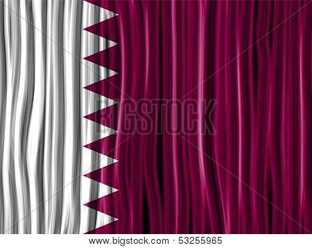 Qatar Flag Wave Fabric Texture Background