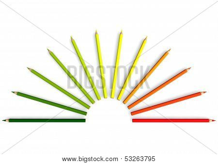 Crayon In Semicircular