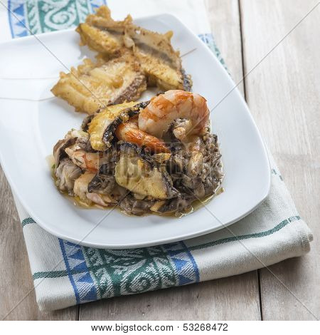 Mushrooms With Prawns