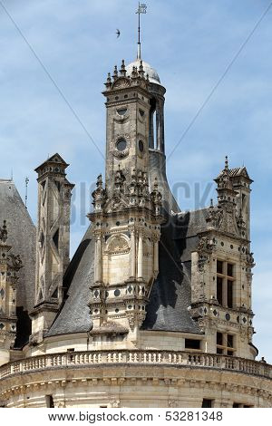 The royal Castle of Chambord in Cher Valley France