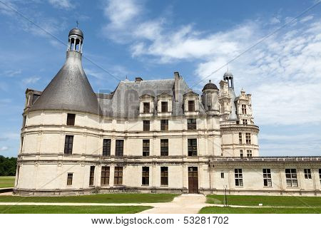 The royal Castle of Chambord in Cher Valley France