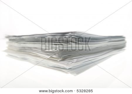 Pilha de papel.