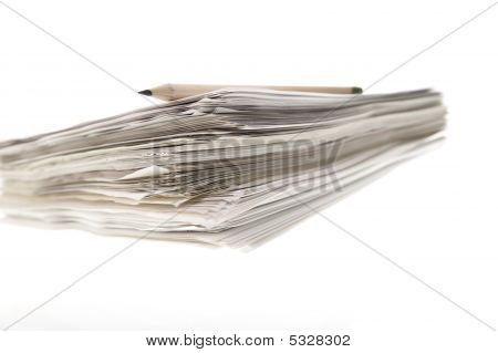Pilha de papel.