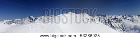 Panorama Of Snowy Mountains
