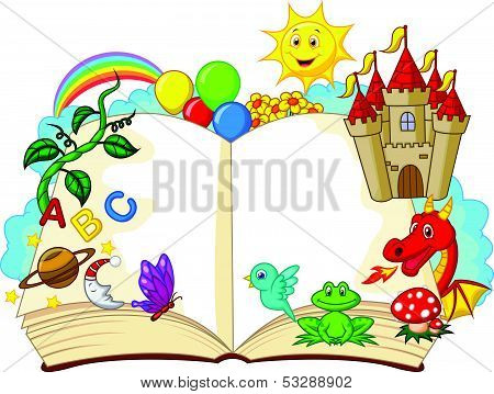 Fantasy book cartoon