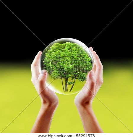 Saving nature concept