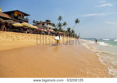 Hikkaduwa Beach In Sri Lanka