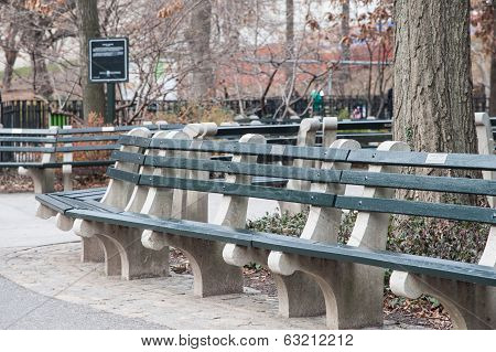 New York Central Park Parkbench