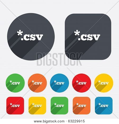 File document icon. Download CSV button.